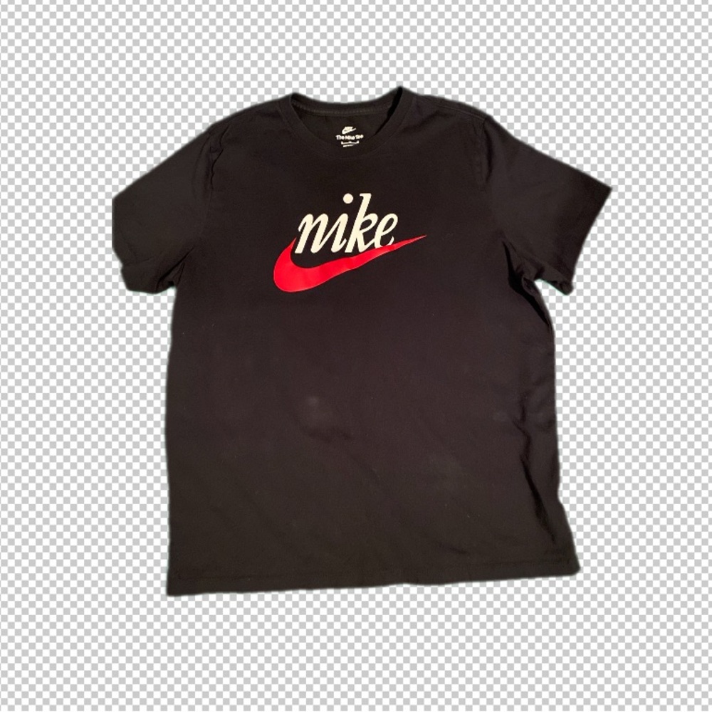 Nike Black T-Shirt with Red Logo